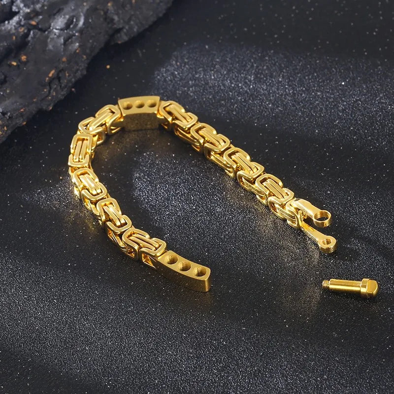 Byzantine Emperor Chain Bracelet — Stainless Steel 7mm