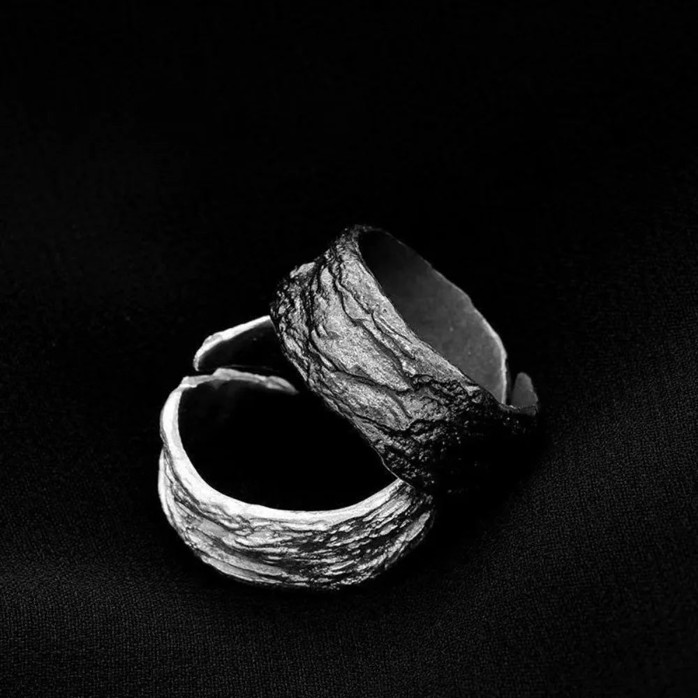 Versatile, Simple and Trendy Men's Summer Fashion Personalized Retro Ring Designer Niche Dark Style Hammer Ring