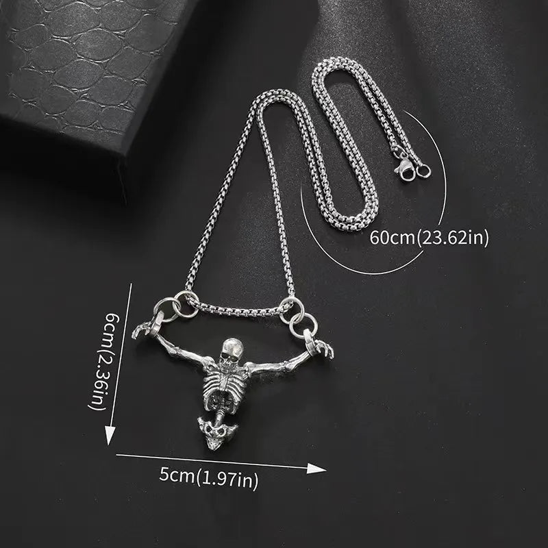 Skull Pendant Necklace — Vintage Gothic