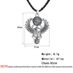Egyptian Beetle Scarab Necklace for Women Men Talisman Eye of Horus Wadjet Ancient Amulet Protection Symbolic Pendant