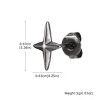 Black Star Stud Earrings — Stainless Steel
