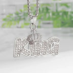 Bling Iced Out Savage Pendant Cubic Zirconia Letter Necklace for Men Women Hip Hop Rock Rap Party Jewelry