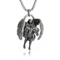 Cat Wings Animal Pendant Necklace — Silver