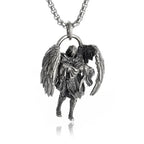 Cat Wings Animal Pendant Necklace — Silver