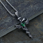 Sword Cross Stainless Steel Pendant Necklace
