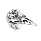 Vintage Viking Raven Ring Fashion Trend Men's Punk Rock Hip Hop Ring Pirate Rune Symbol Party Niche Banquet Gift