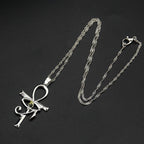 Egyptian Eye of Horus Ankh Cross Necklace Religious Amulet Life Symbol Protection Punk Charm Pendant Choker Jewelry for