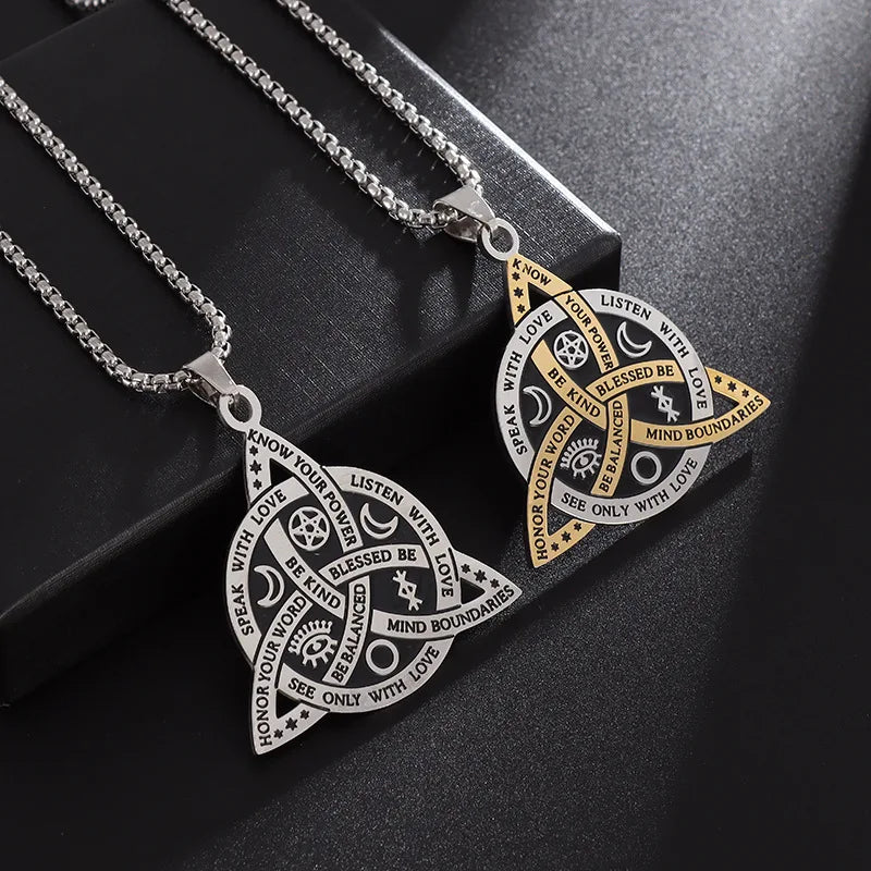 Stainless Steel Viking Celtic Knot Pendant Necklace