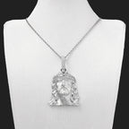 NY Fine Iced Out Jesus Head Pendant Necklace Brass Inlaid With CZ Crown Of Thorns Charm Men Hip Hop Religious Christian Jewelry
