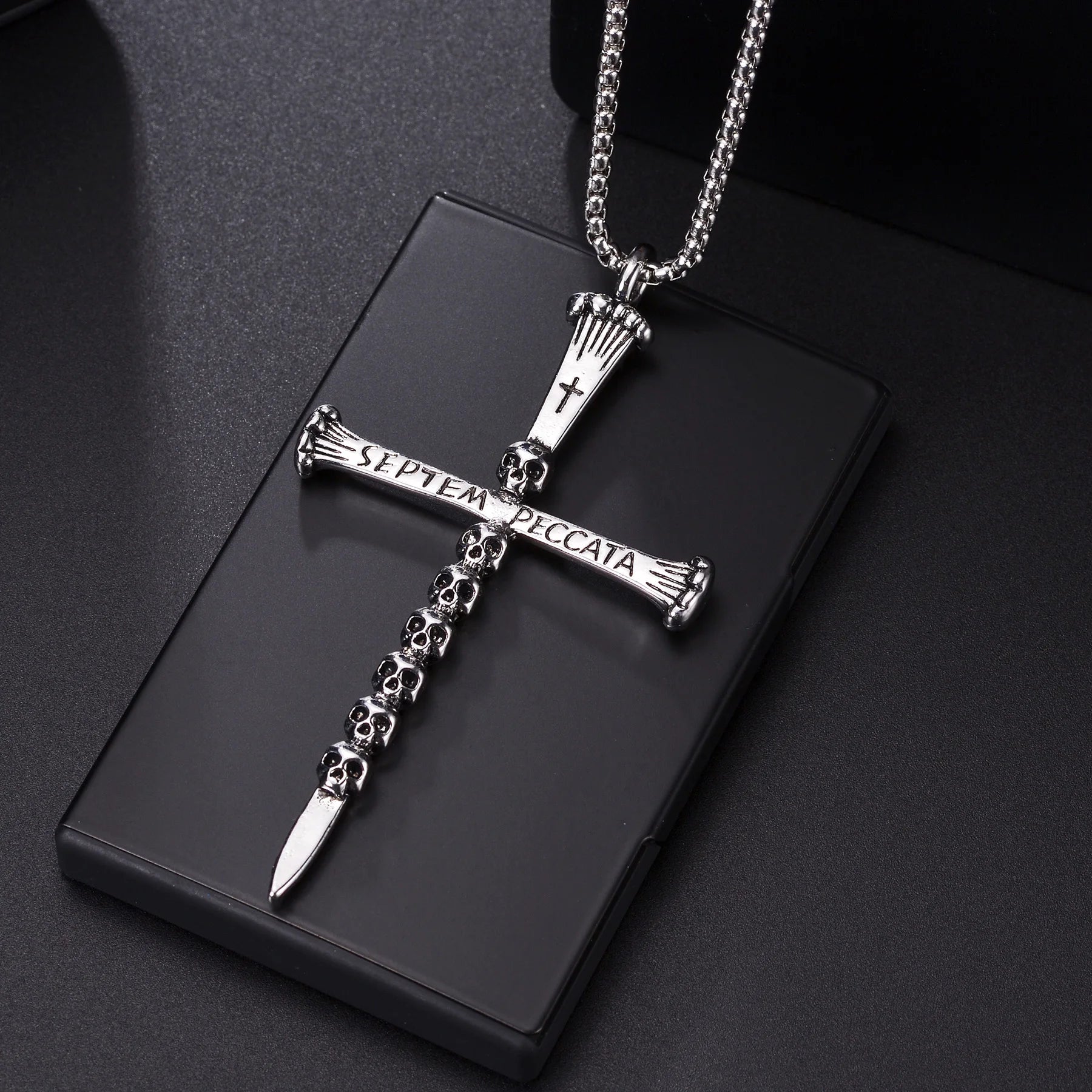Cross Pendant Necklace — Stainless Steel
