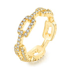 Iced Out Cuban Tennis Ring — Stainless