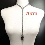 Gothic Crow Skull Necklace For Women man Fashion Vampire Bat Accessory Punk Jewelry Gift Circle Pagan Vintage Moth Charm Choker