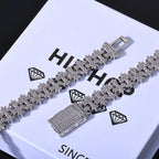 925 Silver Cross Chain Necklace Moissanite VVS