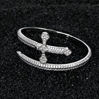 Iced Out Sword Bracelet Gold 18K
