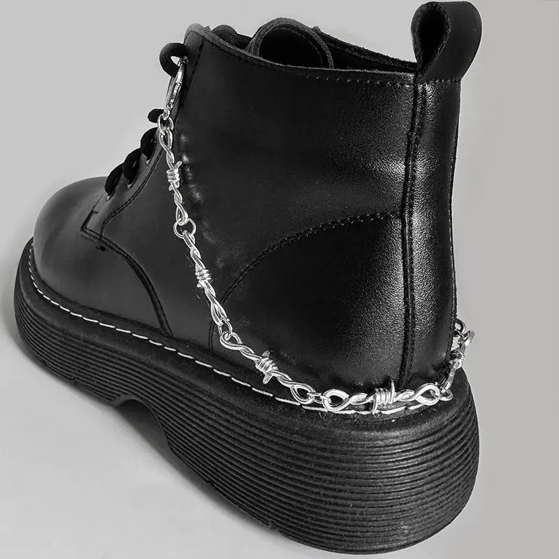 1pc Thorned Flame Cross Shoe Chain Boots & Canvas Shoes Accessories Shoe Decoration Pendant Women Fashion Party Jewelry
