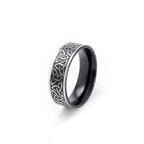 Viking Words Ring Western Band for Men and Women