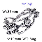 Gothic Skull Body Chain Bracelet — Stainless Steel