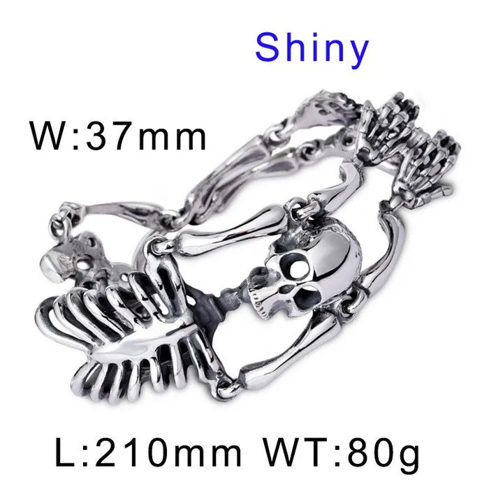 Gothic Skull Body Chain Bracelet — Stainless Steel
