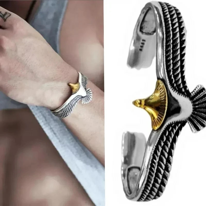 Men\'s Personalized Retro Ethnic Animal Pixiu Bangles Men Women Cuff Bracelets Casual Jewelry Gifts