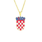 Croatian Insignia Pendant Necklace — Stainless Steel