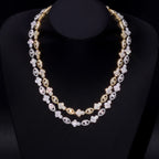 Silver Cross Iced Out Pendant Necklace CZ