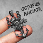 Vintage Octopus Anchor Stainless Steel Jewelry Men Necklace With Pendant For Male Women Punk Hip Hop Accessories Gift