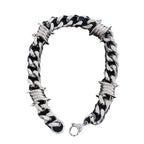 Gothic Barbed Wire Stainless Steel Pendant Necklace