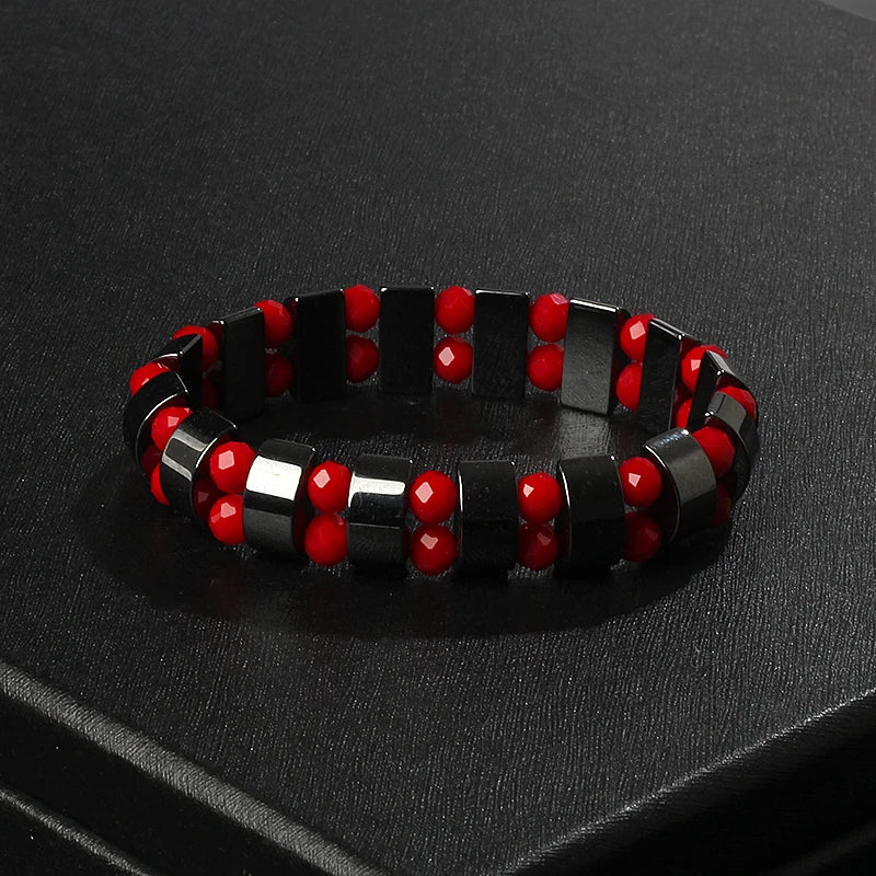 Fashion Wave Hematite Magnetic Bracelet Men Original Beaded Hematite Energy Bracelets for Women Positive Energy Jewelry
