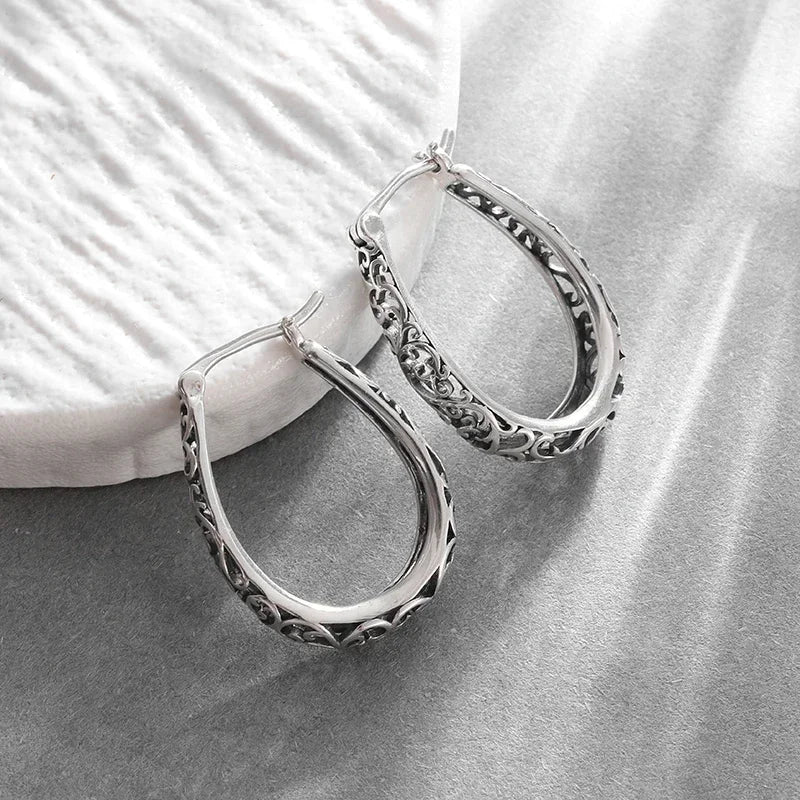 Gothic Spiked Hoop Earrings Small Textured Huggie — Two-Tone
