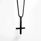 Hip Hop Punk Stainless Steel Inverted Cross Pendant Necklace for Men Women Men Trendy Personality Collar Chain Jewelry Gifts