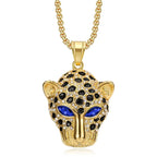 Vintage Leopard Head Pendant Necklace — Stainless Steel