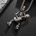 Guitar Skeleton Pendant Necklace — Statement
