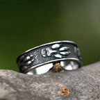 Viking Bear Paw Animal Ring — Stainless Steel