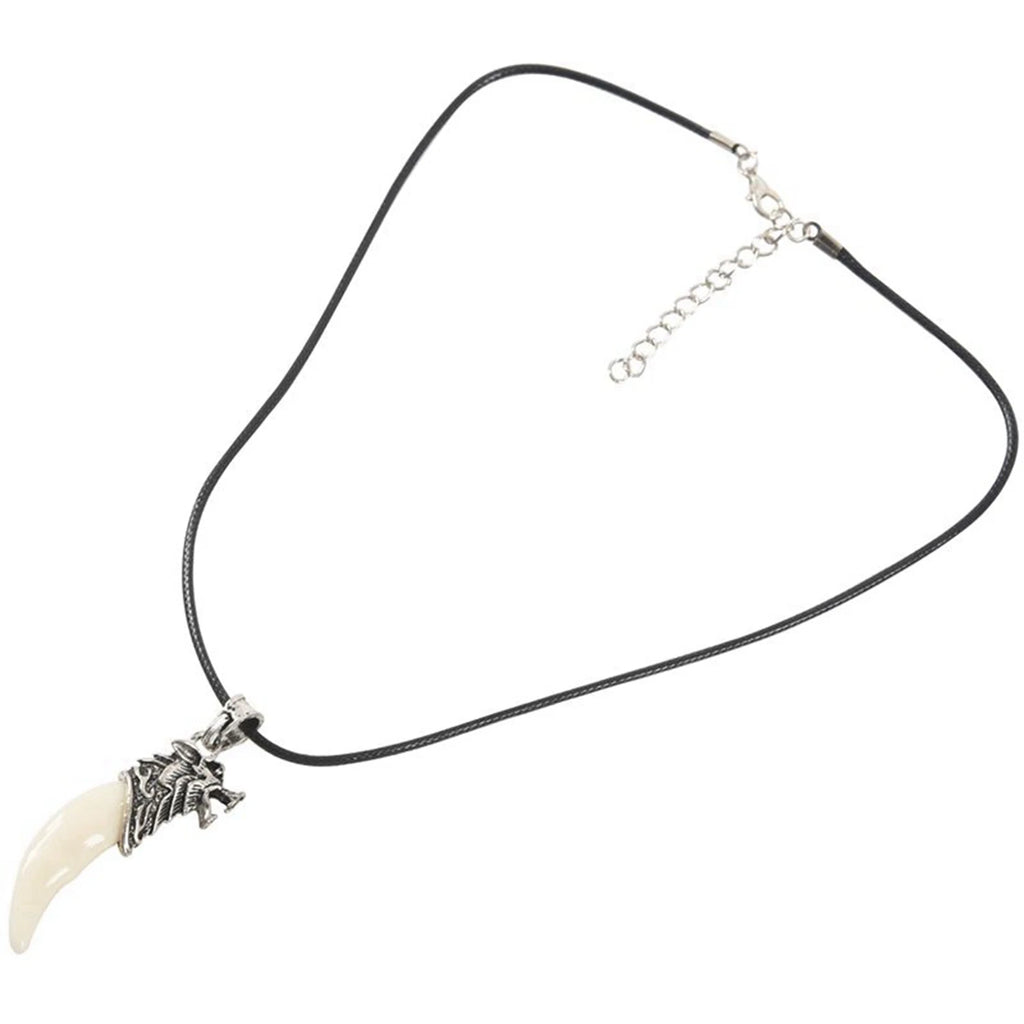 Wolf Tooth Fang Pendant Necklace for Men — Bold Statement