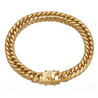 Gold Cuban Chain Bracelet 9-16mm — Gold