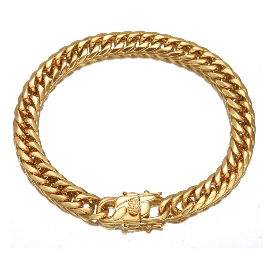 Gold Cuban Chain Bracelet 9-16mm — Gold