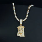 Iced Out Jesus Tennis Chain Necklace 4mm