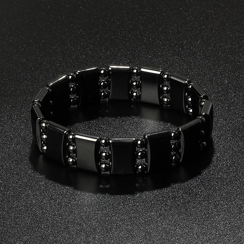 Fashion Wave Hematite Magnetic Bracelet Men Original Beaded Hematite Energy Bracelets for Women Positive Energy Jewelry