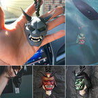Samurai Kabuto Helmet Hannya Japanese Oni Car Rear View Mirror Charm Car accessories Rear View Mirror Pendant Car Decoration