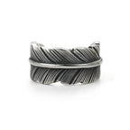 Retro The Guardian Angel Feather Ring For Men Women Punk Gothic Adjustable Open Ring Unisex Jewelry Accessories Gift For Lovers