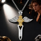 Sword Cross Stainless Steel Pendant Necklace