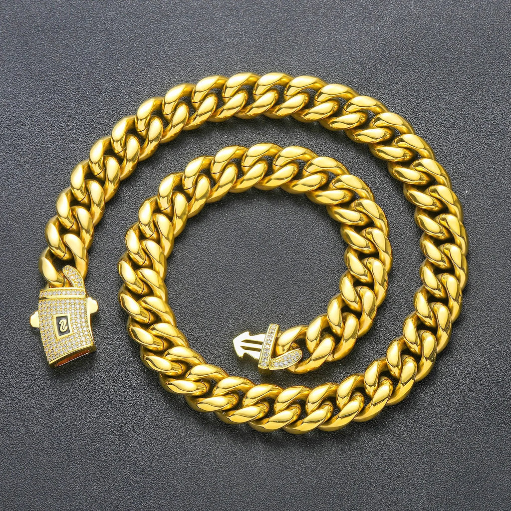 men's flat chain Boss necklace, simple and elegant, men's exclusive necklace