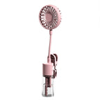 New Spray Clip Fan, 2-in-1 Hydrating and Cooling Fan, Portable USB Rechargeable Mini Handheld Cooling Spray Fan