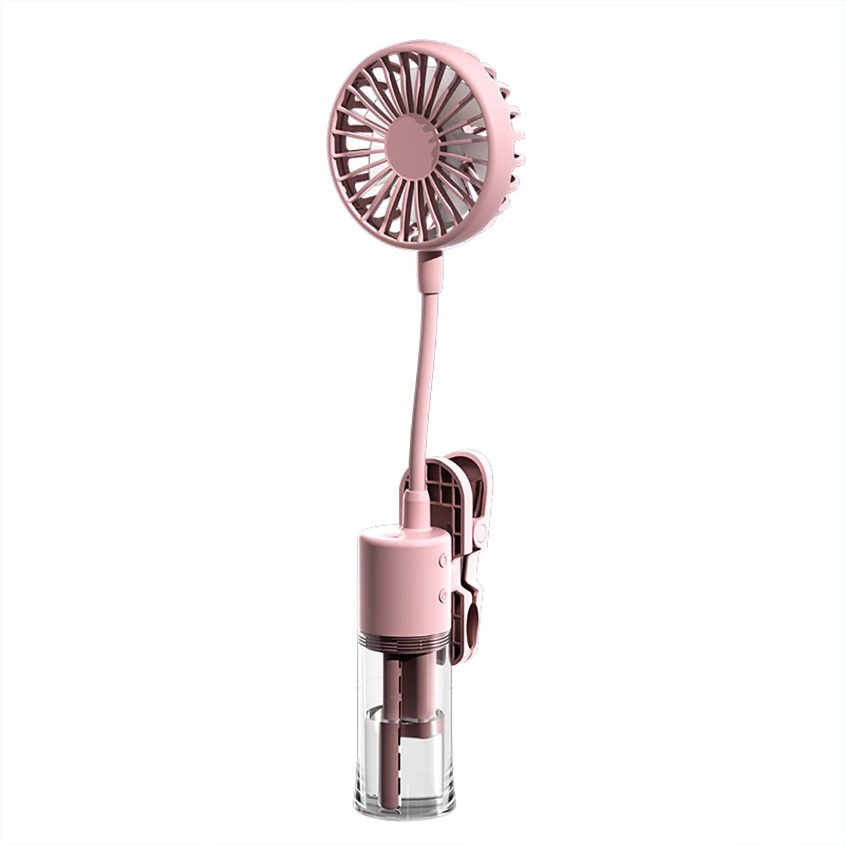 New Spray Clip Fan, 2-in-1 Hydrating and Cooling Fan, Portable USB Rechargeable Mini Handheld Cooling Spray Fan