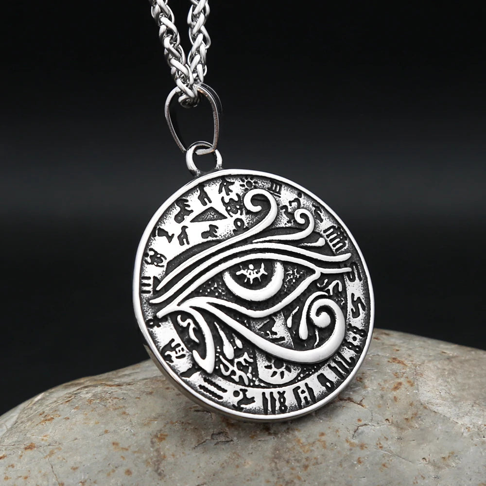 Horus Eye Steel Pendant 316L Ancient Egyptian
