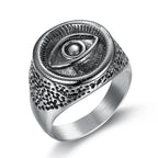 Egyptian Eye of Horus Signet Ring — Stainless Steel
