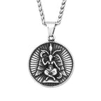 New Vintage Lucifer Pendant Necklaces For Men 316L Stainless Steel Punk Satan Leviathan Cross Amulet Jewelry Gifts