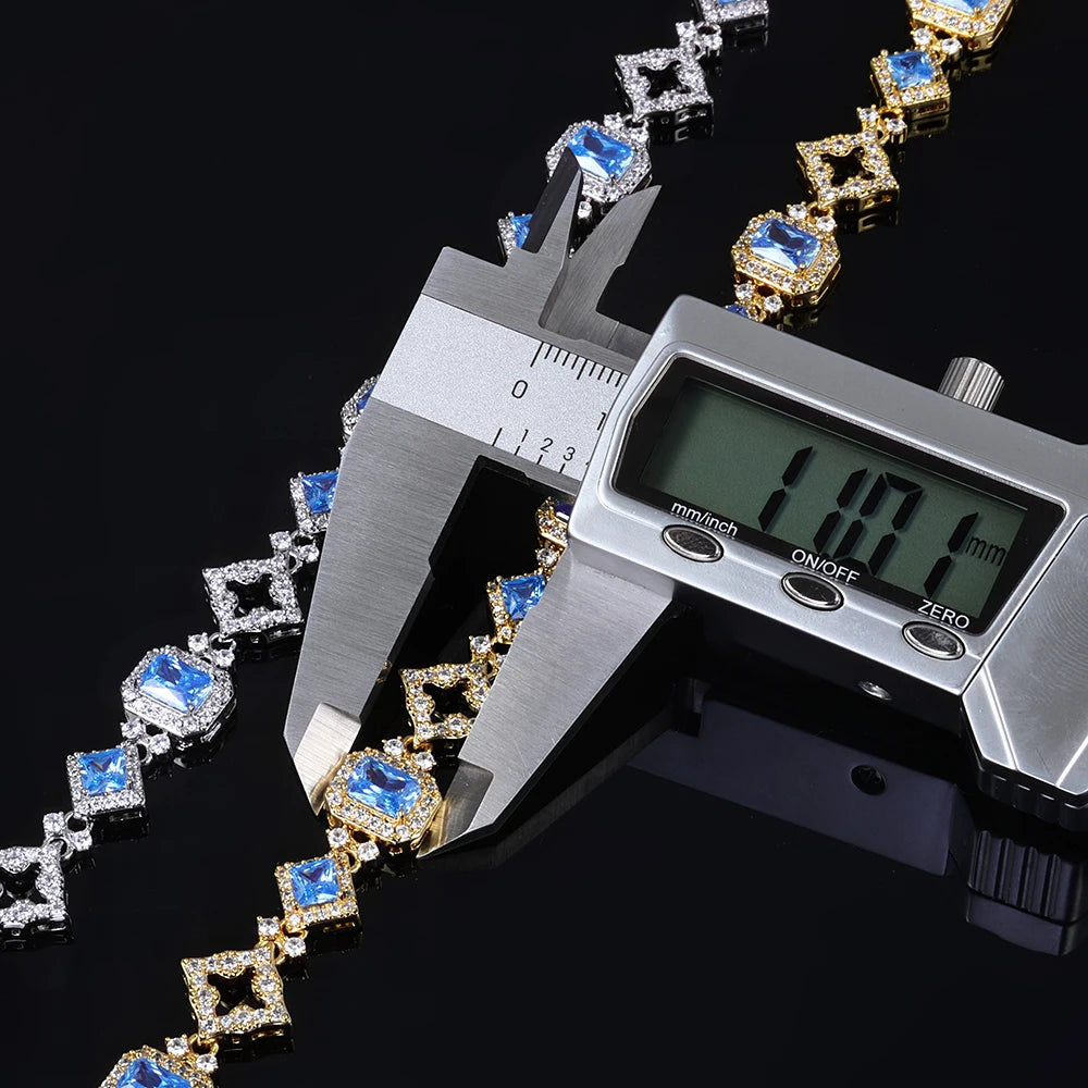 Iced Out Star Chain Necklace Stainless Steel 11MM