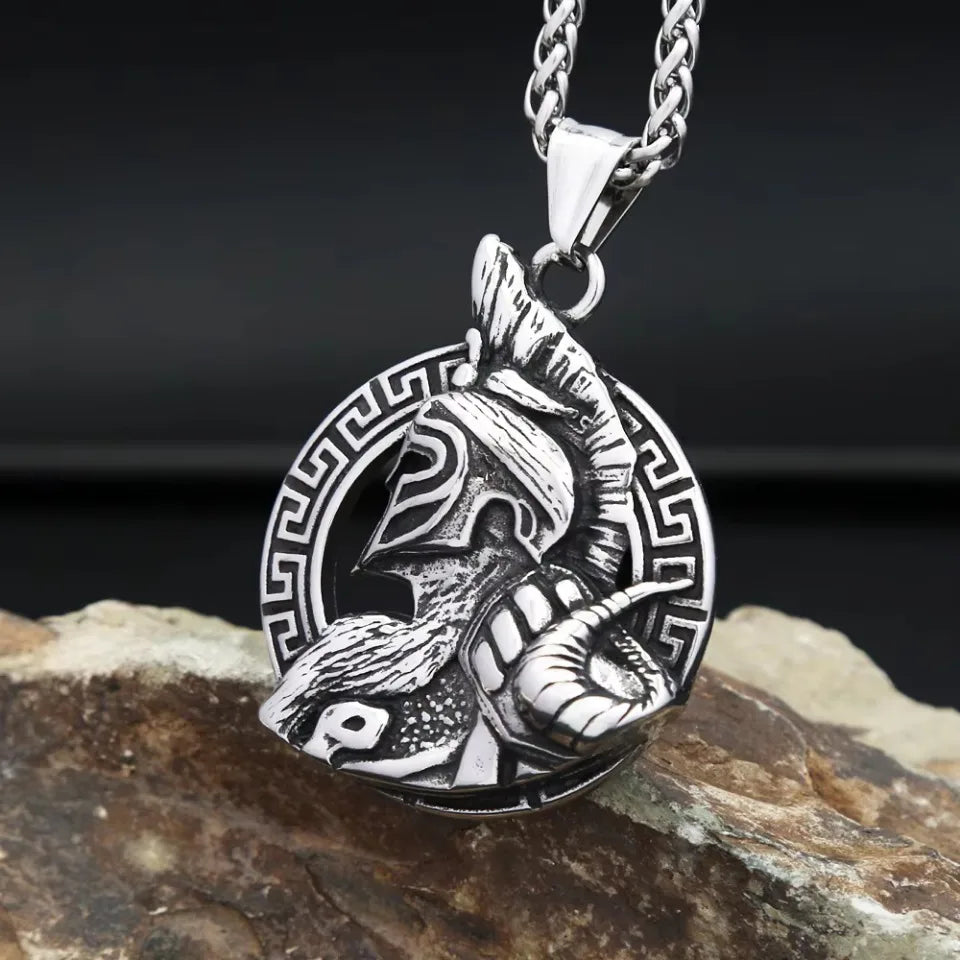 Viking Steel Pendant Vintage Nordic Sparta Warrior