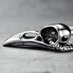 Crow Skull Pirate Pendant Necklace — Stainless Steel